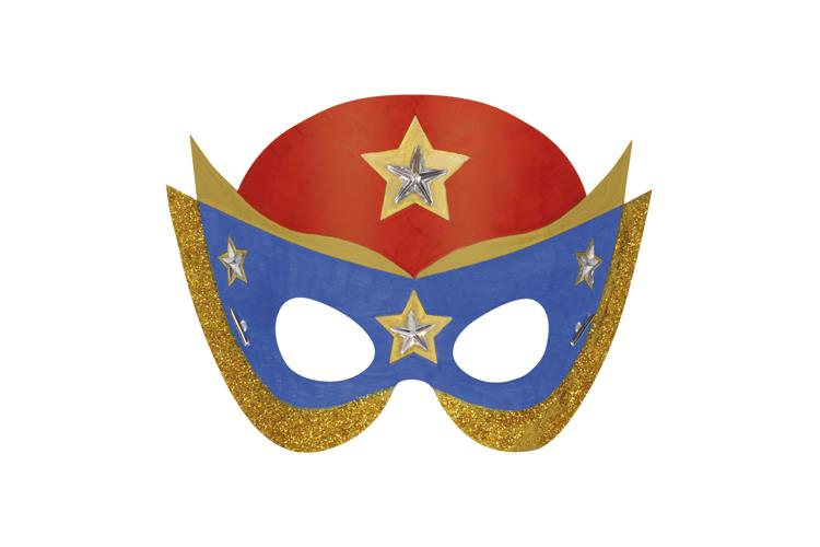 Set De 4 Masques Super Héros En Carte Forte Blanche dedans Masque A Imprimer Super Heros