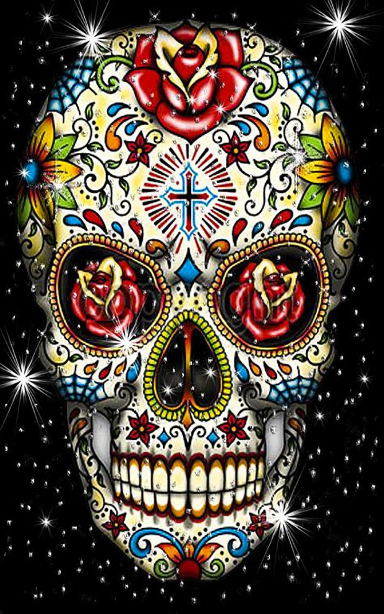 Skull Wallpaper Par Amazing Wallpaper | Uage Crâne avec Tête De Mort Dessin