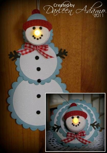 Snowman Tea Light Telescoping Card | Basteln Weihnachten avec Weihnachtsbasteln Schule Ideen