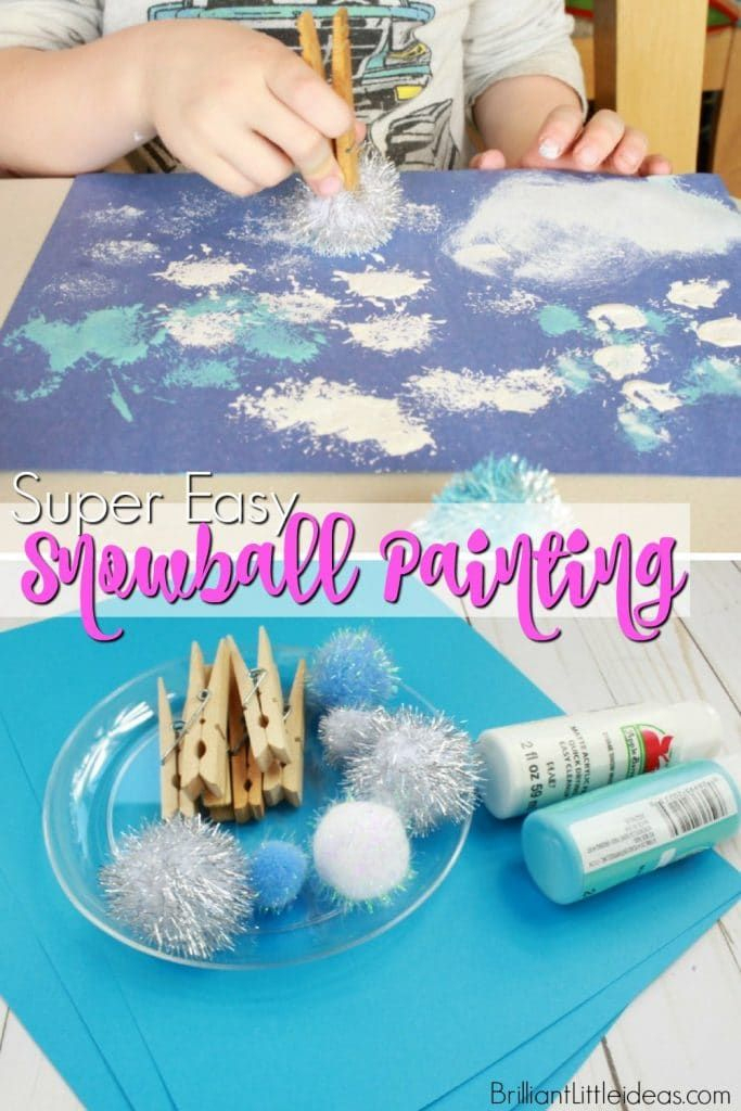 Super Easy Snowball Painting | Winteraktivitäten Für à Winteraktivitäten Mit Kindern