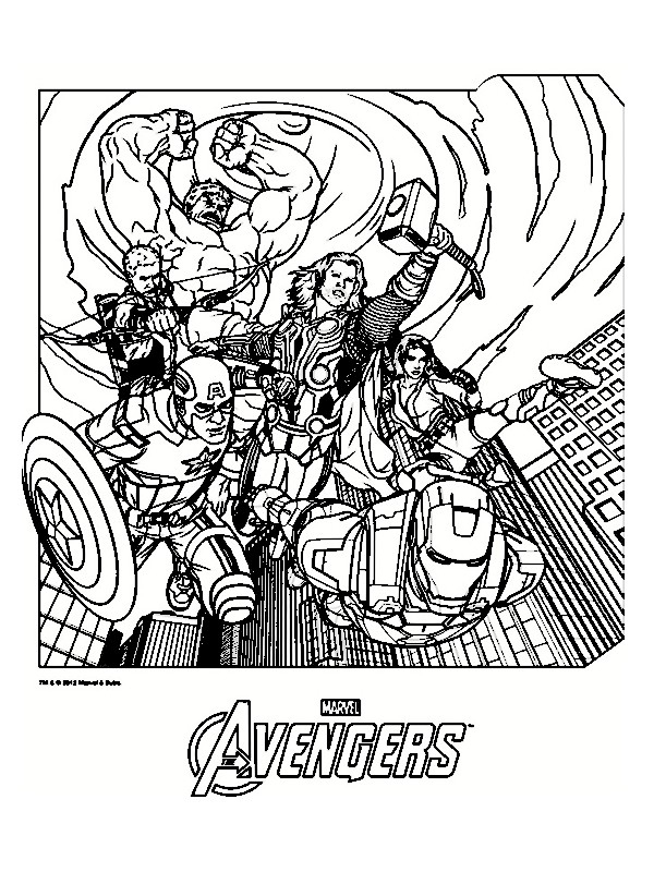 The Avengers 2012 : Extrait + Coloriages Avengers à Coloriage Avengers À Imprimer