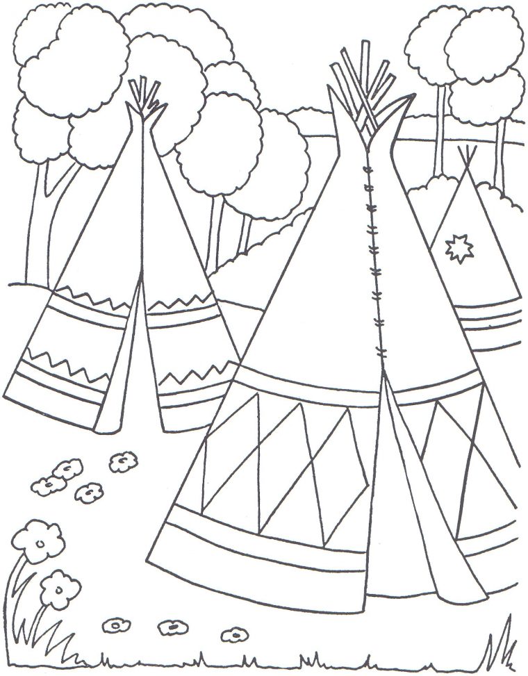 Tipis Indien | Coloriage Indien, Thème Indien Et Indien destiné Dessin De Tipi