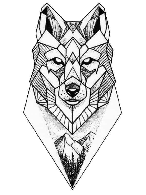 Uage Loup, Loup Géométrique, Coloriage Mandala Animaux dedans Coloriage Tête De Loup Uage Loup, Loup Géométrique, Coloriage Mandala Animaux dedans Coloriage Tête De Loup