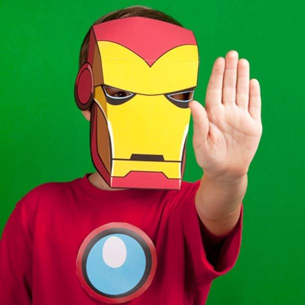 Ufunk | Iron Man Mask, Iron Man, Mask For Kids avec Masque A Imprimer Super Heros