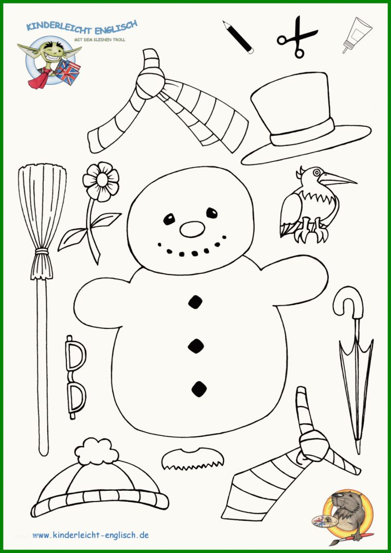 Vorlage Schneemann Basteln à Kostenlose Bastelvorlagen