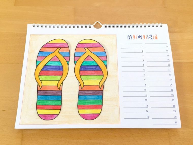 Werken: Bastelkalender August dedans Basteln Mit Erstklässlern