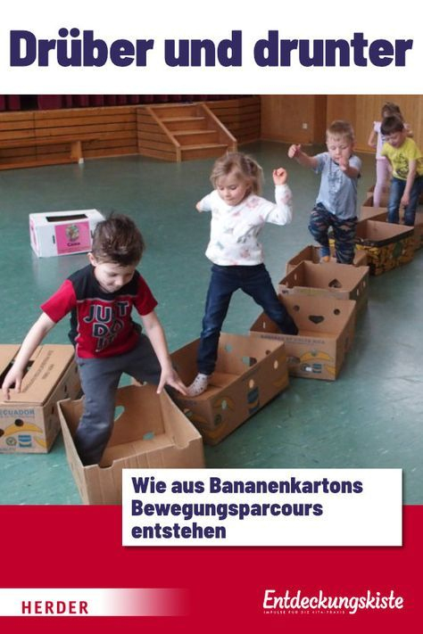 Wie In Der Kita Aus Bananenkartons Bewegungsparcours pour Bewegungsangebot Kita