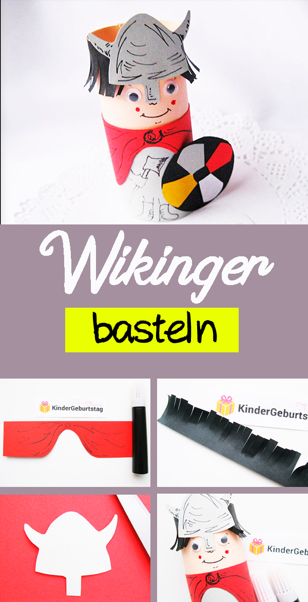 Wikinger Basteln: Einfache Anleitung | Bastelideen pour Kindergeburtstag Wikinger