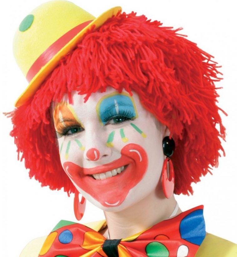 Wollperücke, Sortierte Farben, Clown, Fasching, Mottoparty concernant Karneval Schminken Clown