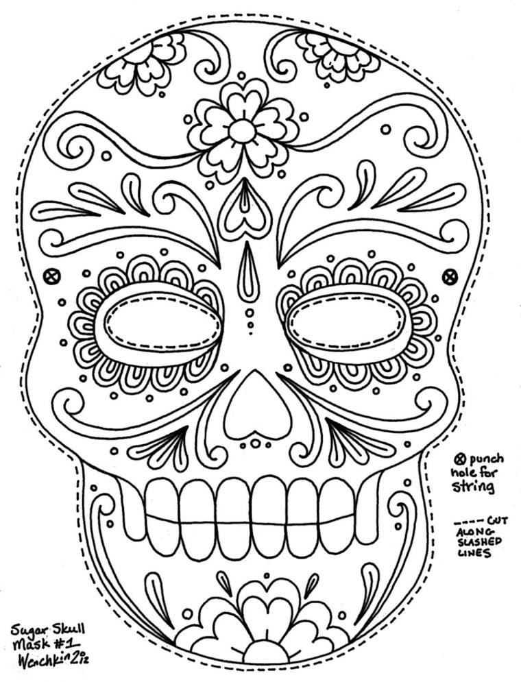 day of the dead coloring pages