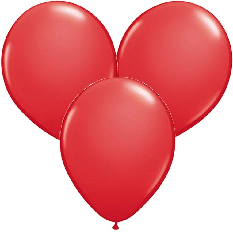 100 Luftballons In Rot destiné Luftballon Material