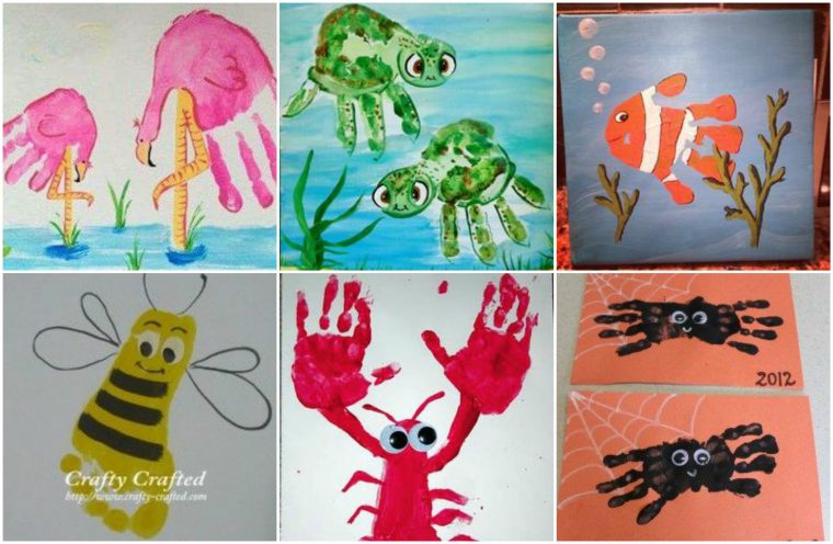 20 Niedliche Tiere Aus Hand- Und Fußabdrücken intérieur Malen Mit Kindern Ideen