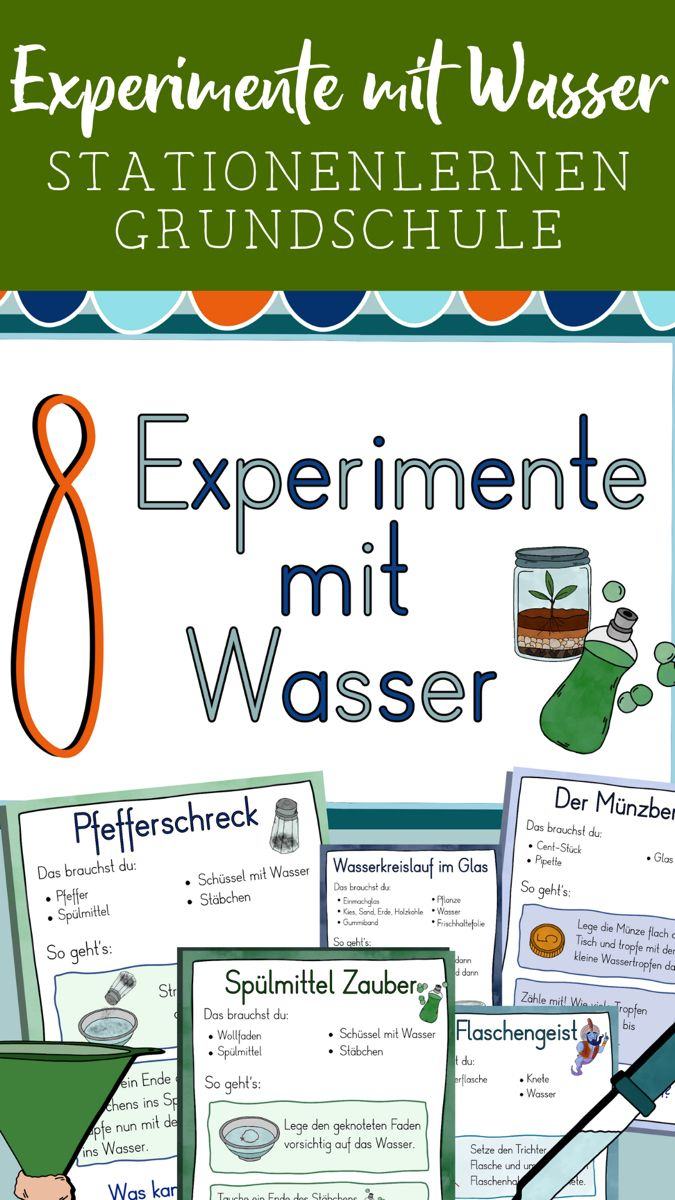 8 Experimente Mit Wasser – Forschen In Der Grundschule serapportantà Versuche Mit Wasser