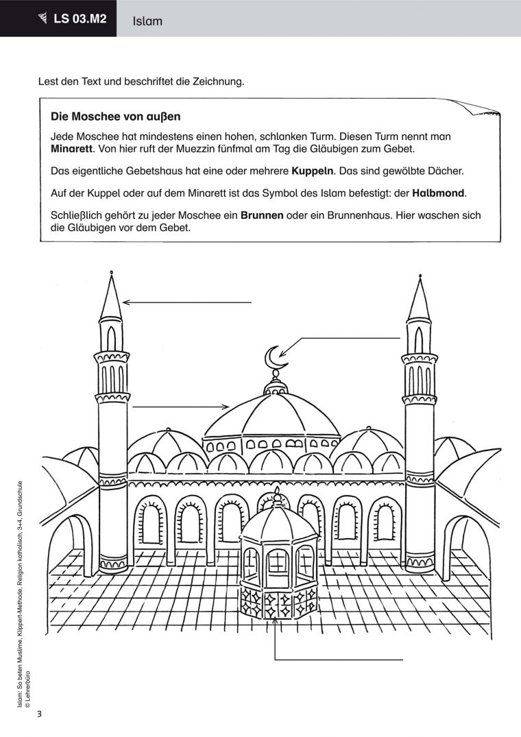 94 Arbeitsblatt Grundschule Islam – * Kidworksheet destiné Das Leben Mohammeds Arbeitsblatt