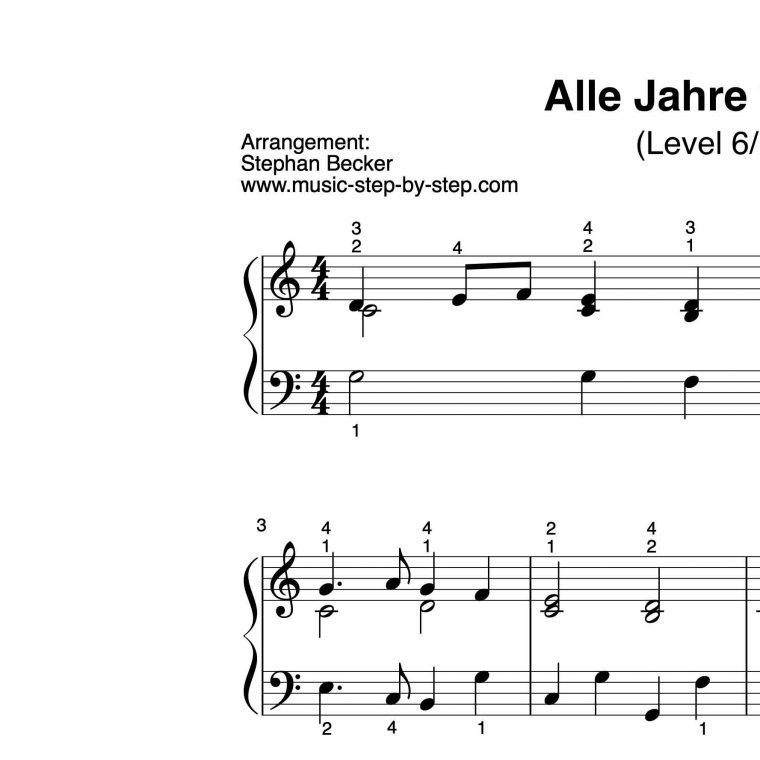 Alle Jahre Wieder – Für Klavier + Aufnahme avec Noten Alle Jahre Wieder