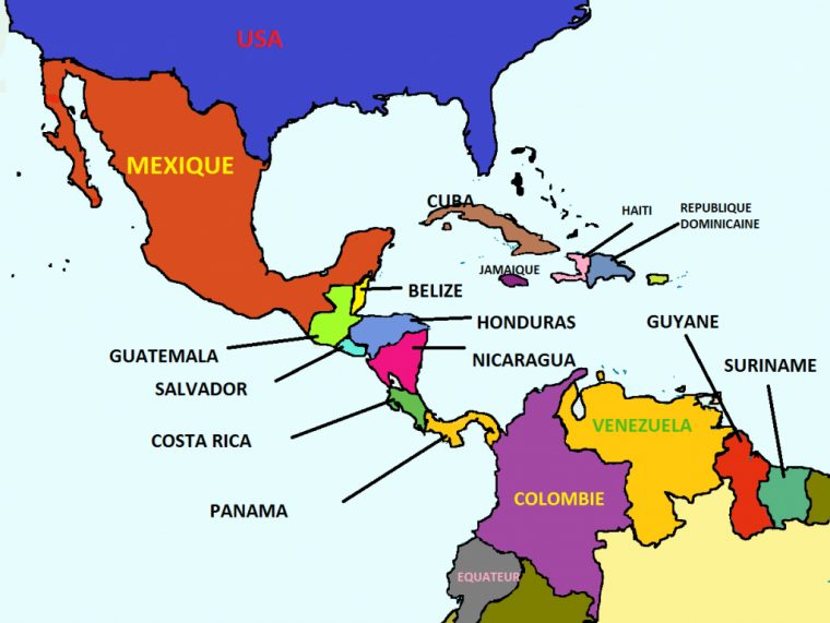 Amerique Central Carte – 1Jour1Col pour Carte Amérique Du Nord