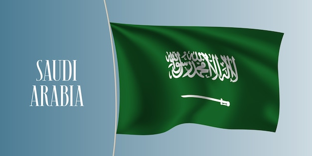 Arabie Saoudite, Agitant Le Drapeau Illustration pour Drapeau Arabie Saoudite