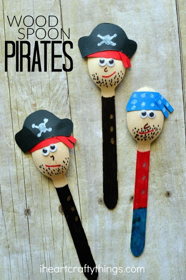 Awesome Pirate Craft For Kids | Holzlöffel Basteln intérieur Piraten Bastelideen