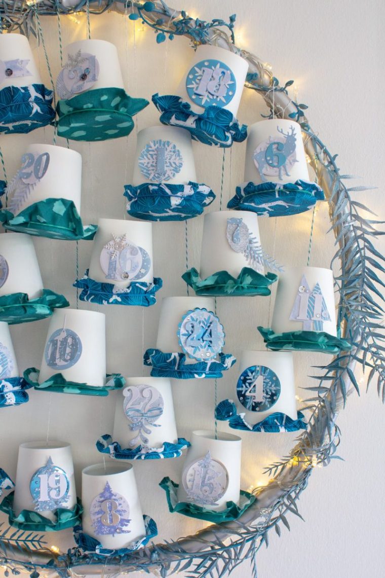 Becher-Adventskalender Im Hula-Hoop-Reifen – Trytrytry avec Adventskalender Selber Machen Kinder