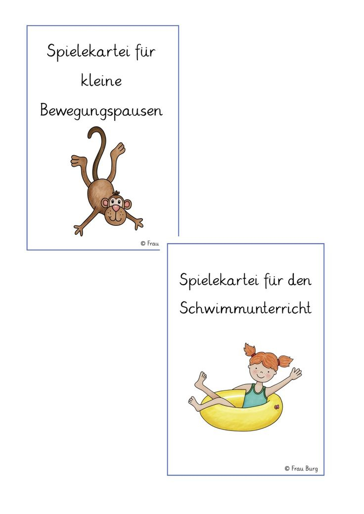 Bewegungs- Und Schwimmkartei – Unterrichtsmaterial In Den pour Unterrichtsmaterial Zirkus