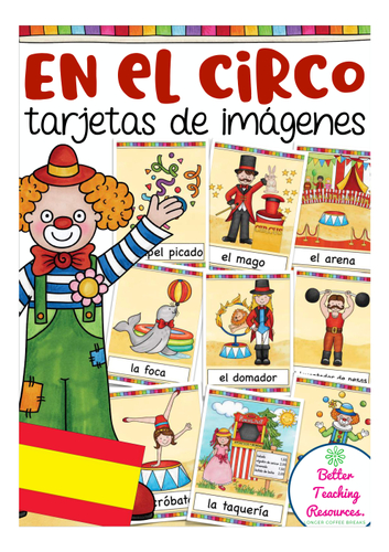 Bild- Und Wortkarten En El Circo Spanisch Bildkarten pour Unterrichtsmaterial Zirkus