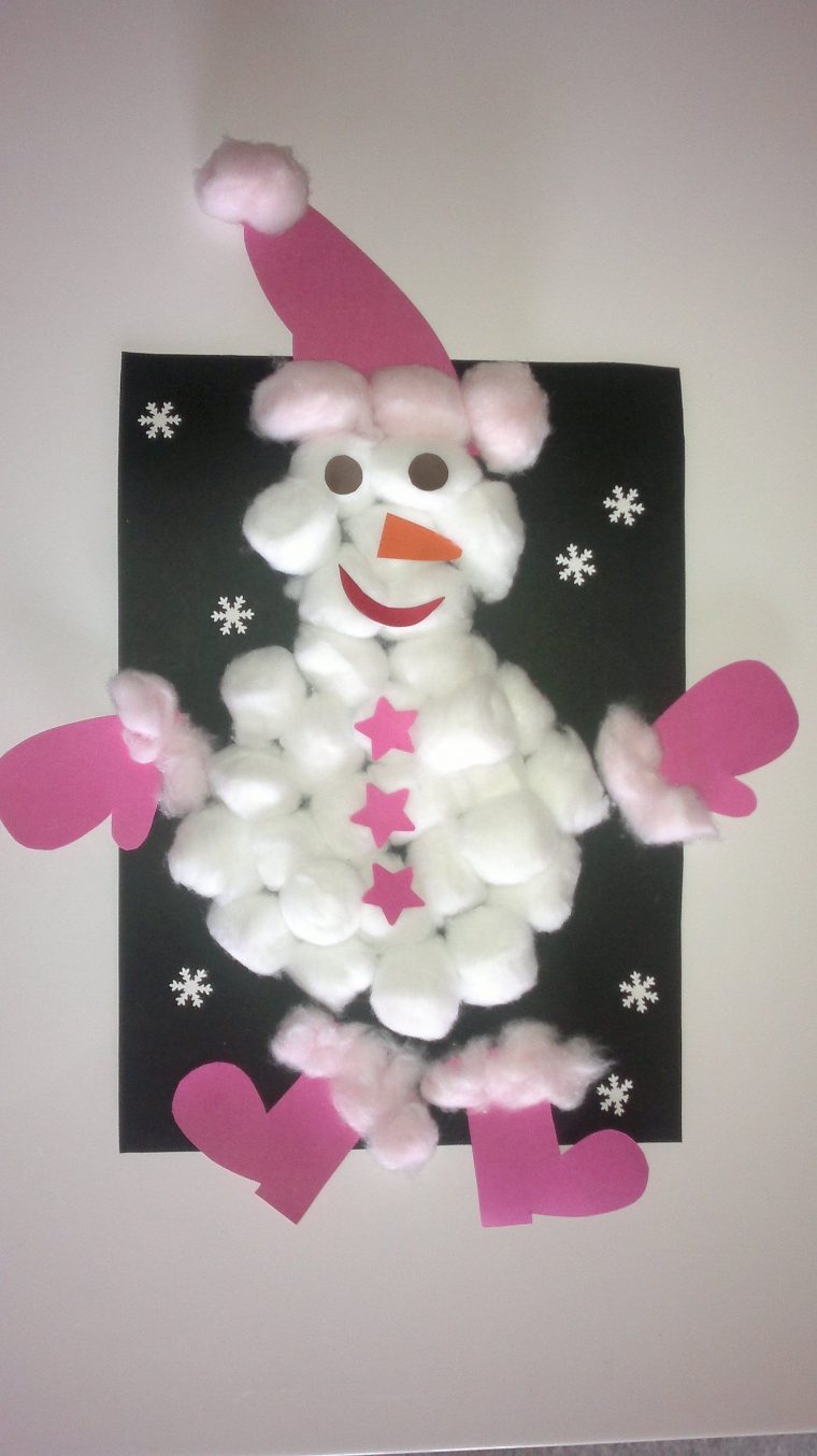 Bonhomme De Neige En Coton Et Canson (Fait Par Ma Puce 3 intérieur Bricolage Enfant 2 Ans Bonhomme De Neige En Coton Et Canson (Fait Par Ma Puce 3 intérieur Bricolage Enfant 2 Ans