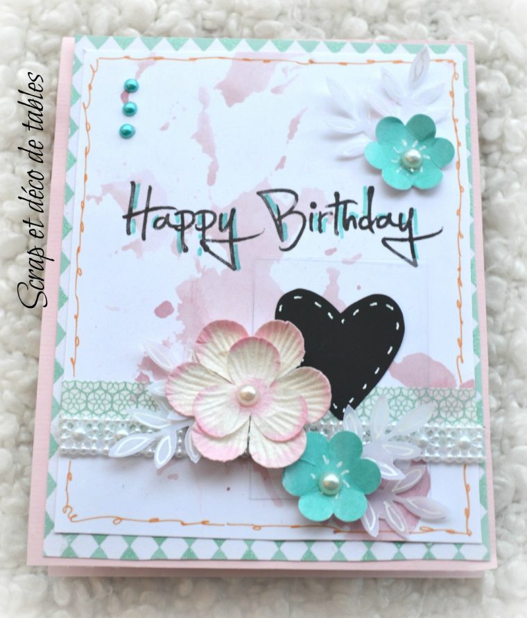 Carte D'Anniversaire – Scrap Et Déco De Tables encequiconcerne Carte Pour Anniversaire