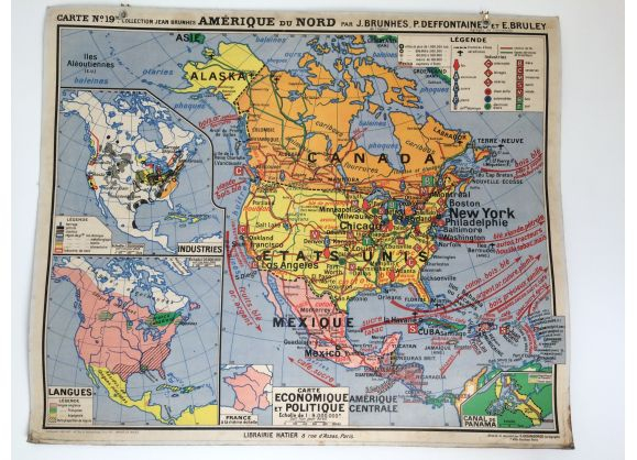 Carte Géographique Scolaire Amérique Du Nord (Carte avec Carte Amérique Du Nord