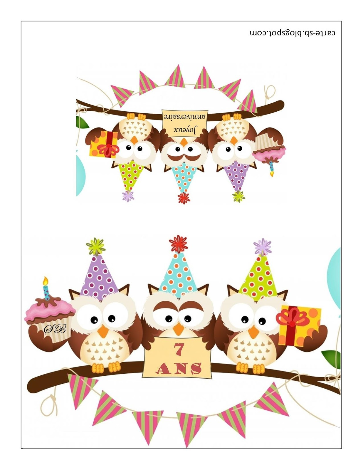 Carte Gratuite À Imprimer: Carte Anniversaire 7 Ans À Imprimer pour Imprimer Carte Anniversaire