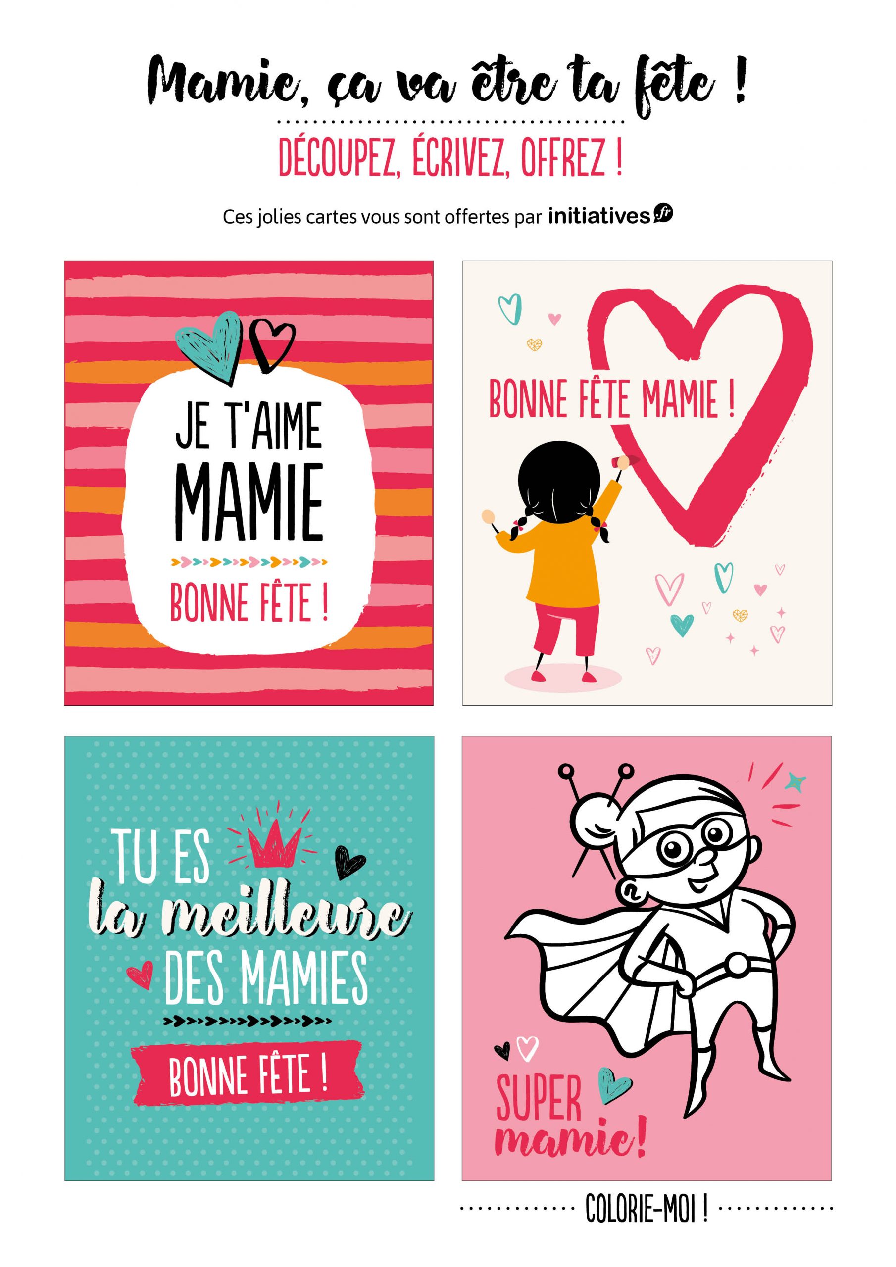 [Cartes Offertes] Mamie, Ça Va Être Ta Fête destiné Fête Des Grands Mères