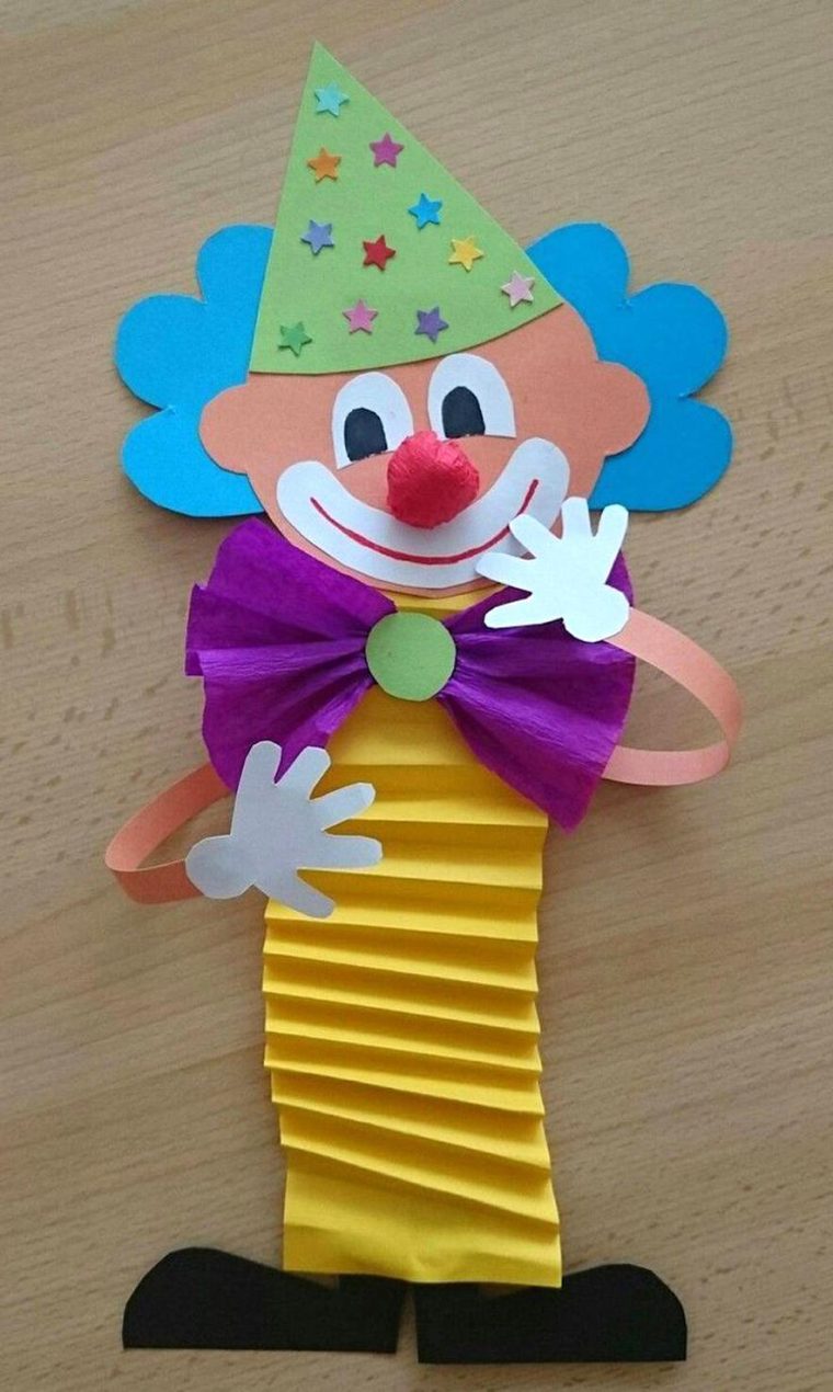 Clown Basteln / Basteln Mit Kindern Zu Fasching Noch 42 intérieur Clown Basteln Aus Tonpapier