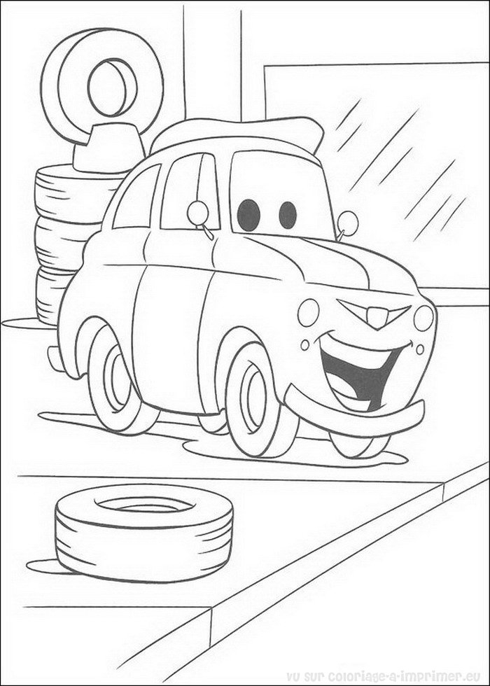 Coloriage À Imprimer Coloriage Cars (Quatre Roues) Pixar 007 encequiconcerne Dessin A Imprimer Cars