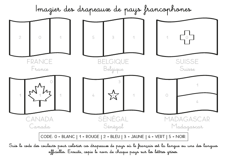 Coloriage À Imprimer : Imagier Des Drapeaux De Pays encequiconcerne Drapeau Français À Imprimer