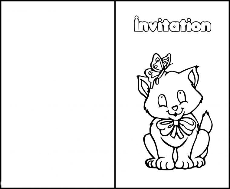 Coloriage Carte D'Invitation À Imprimer Sur Coloriages avec Carte Invitation A Imprimer