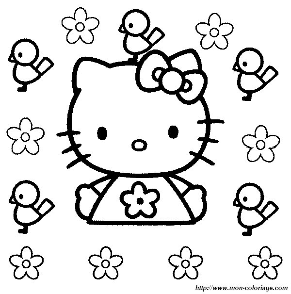 Coloriage De Hello Kitty, Imprimer Hello056 concernant Coloriage Hello Kitty