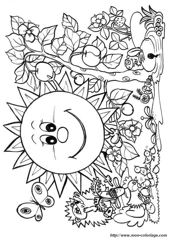 Coloriage De Printemps, Dessin Le Printemps Est Accueilli tout Coloriage De Printemps