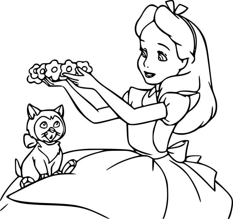Coloriage Disney Alice Au Pays Des Merveilles À Imprimer dedans Dessin Disney A Imprimer