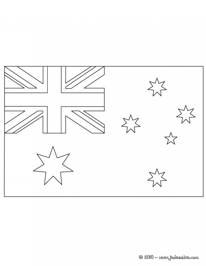 Coloriage Drapeau Australie Simple Dessin Gratuit À Imprimer intérieur Drapeau Français À Imprimer