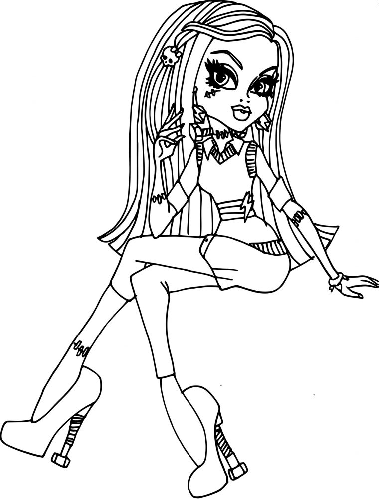 Coloriage Frankie Stein Monster High À Imprimer encequiconcerne Coloriage De Monster High