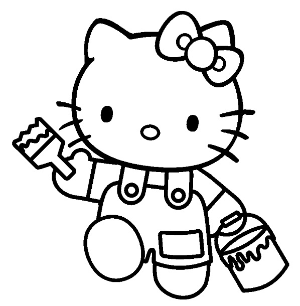 Coloriage Hello Kitty #36984 (Dessins Animés) – Album De encequiconcerne Coloriage Hello Kitty