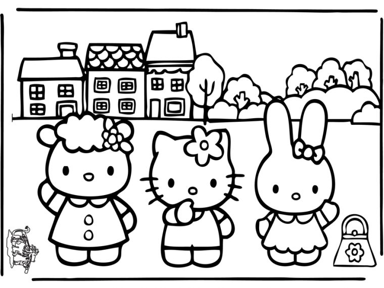 Coloriage Hello Kitty #37067 (Dessins Animés) – Album De tout Coloriage Hello Kitty