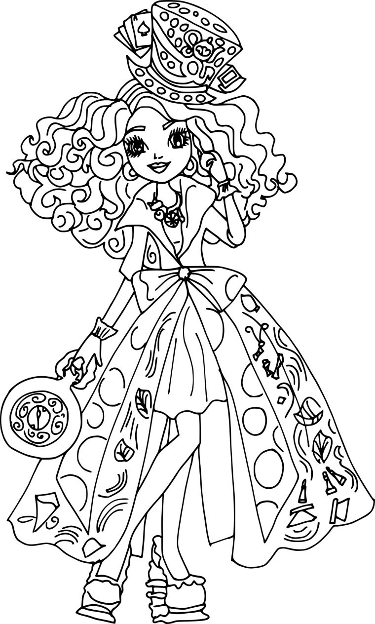 Coloriage Princesse Madeline Hatter À Imprimer Gratuit tout Dessin À Imprimer Princesse