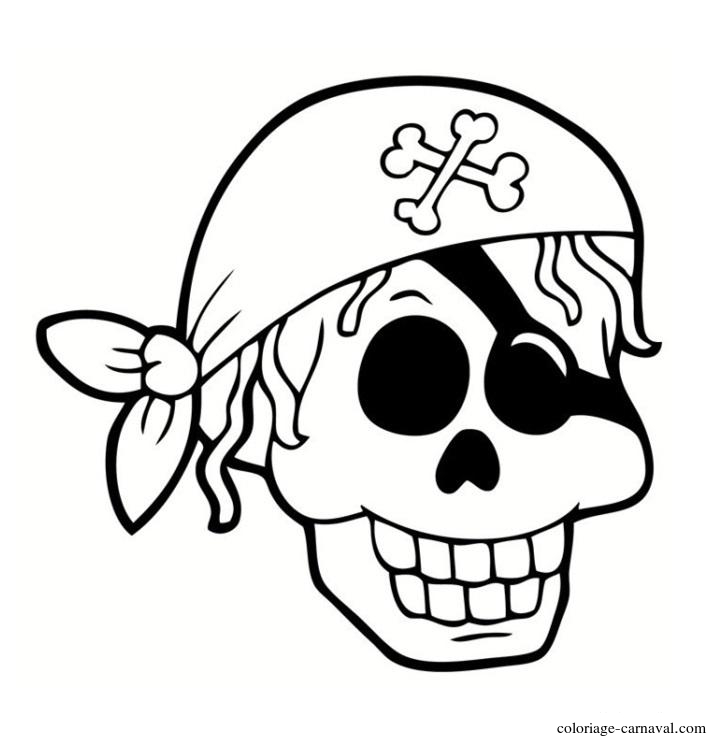 Coloriage Tete De Mort Pirate Dessin Gratuit destiné Dessin De Tete De Mort