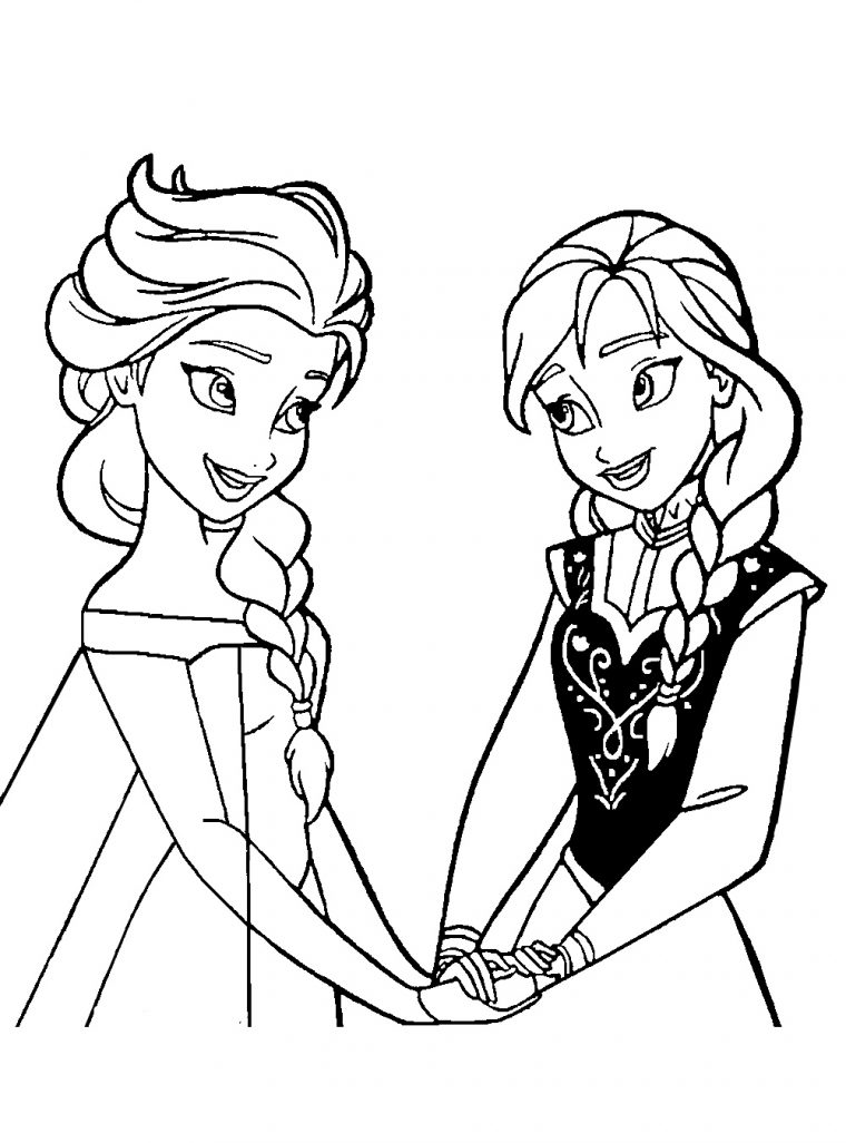 dessin a imprimer elsa et anna
