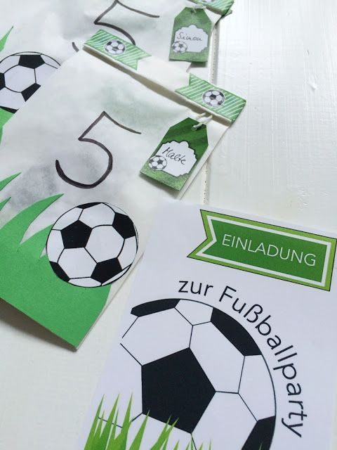 Diy Einladungskarten Zur Fußballparty {Creadienstag à Kindergeburtstag Fußball Basteln