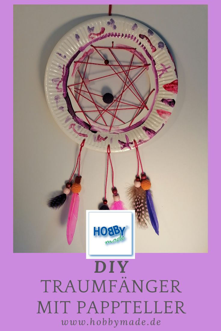 Diy - Traumfänger Mit Pappteller | Traumfänger Basteln concernant Traumfänger Basteln Kinder