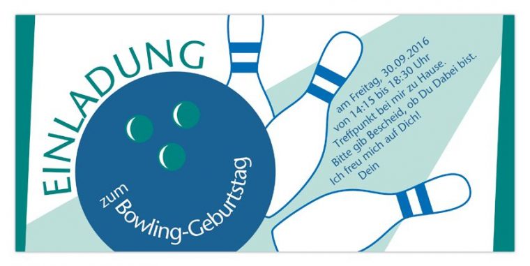 Einladung Zum Bowling-Geburtstag - Diese Kindergeburtstags destiné Einladungskarten Kegeln
