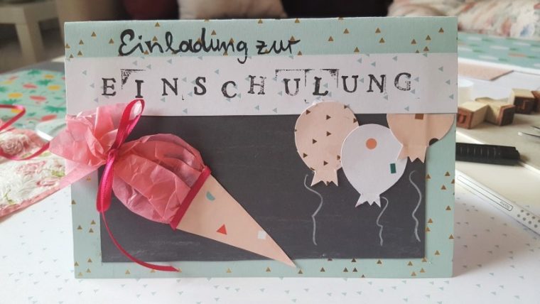 Einladungskarte Einschulung – Hand Im Glück avec Einladungskarten Einschulung Basteln