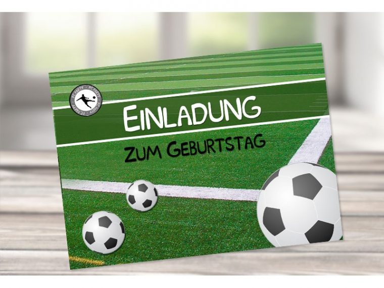 Einladungskarten Kindergeburtstag Fußball intérieur Basteln Fussball Geburtstag
