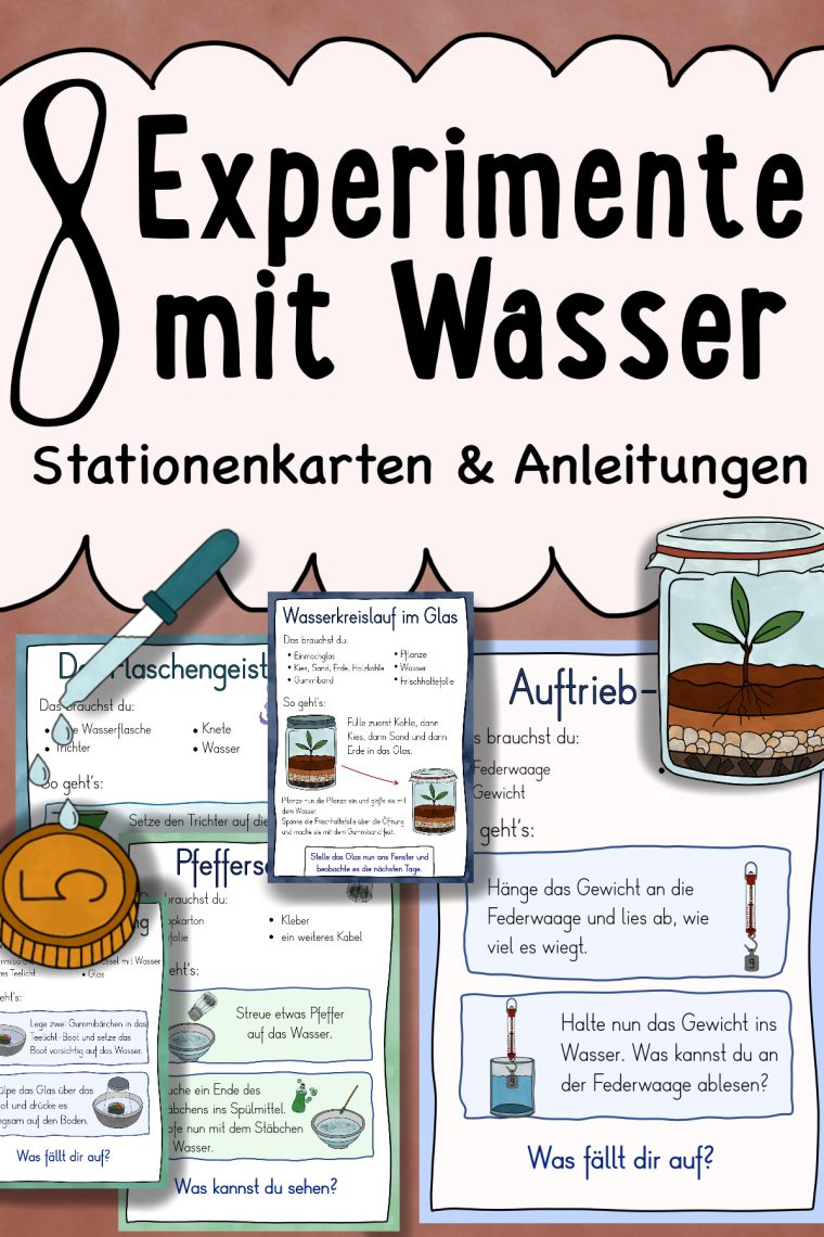 Experimente Mit Wasser – Versuchsanleitung pour Experimente Mit Wasser Grundschule